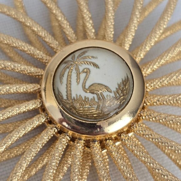 Vintage Made In West Germany Flower Pendant Chain Necklace - Picture 3 of 6